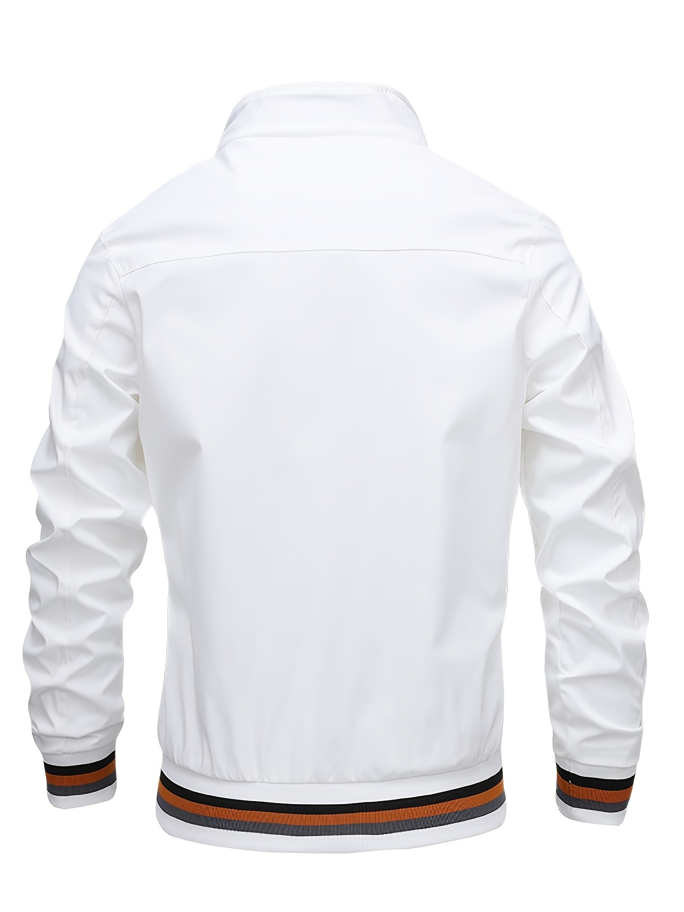 mens casual stand collar jacket coat regular hipster windbreaker for spring autumn details 6
